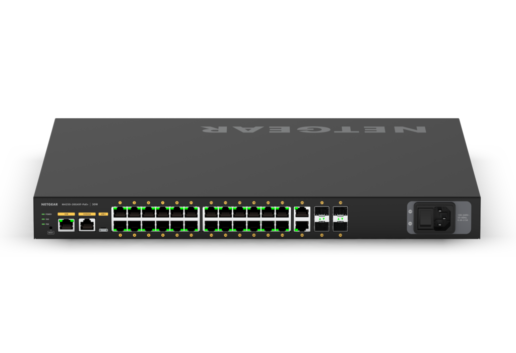 M4250-26G4XF-PoE+ Network Switch for AV Over IP