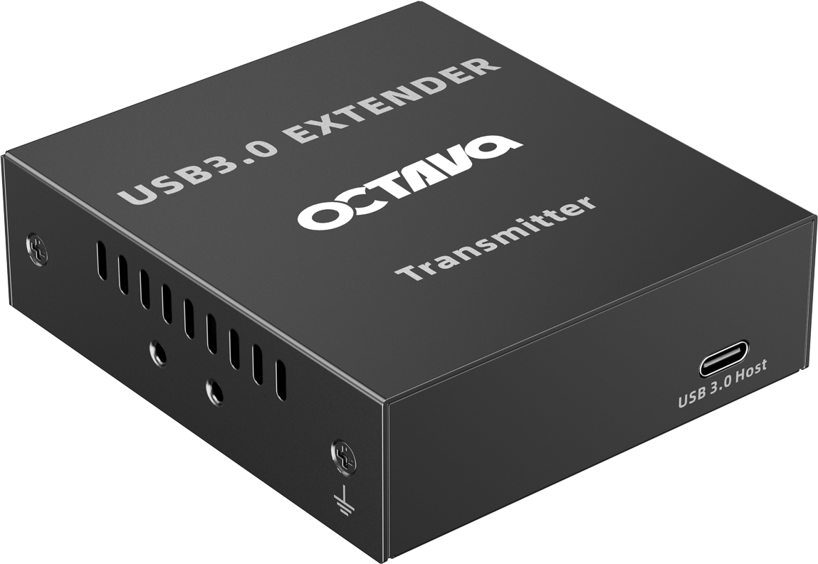 USB 3 extender up to 5Gbps over single CAT 6/7 cable.