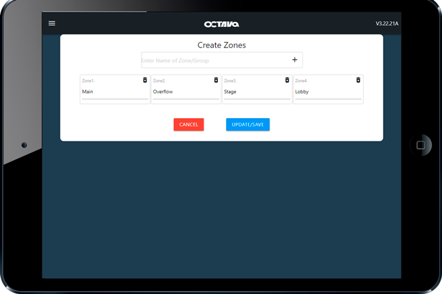 Web Application configure, manage and control multi-zone video system.