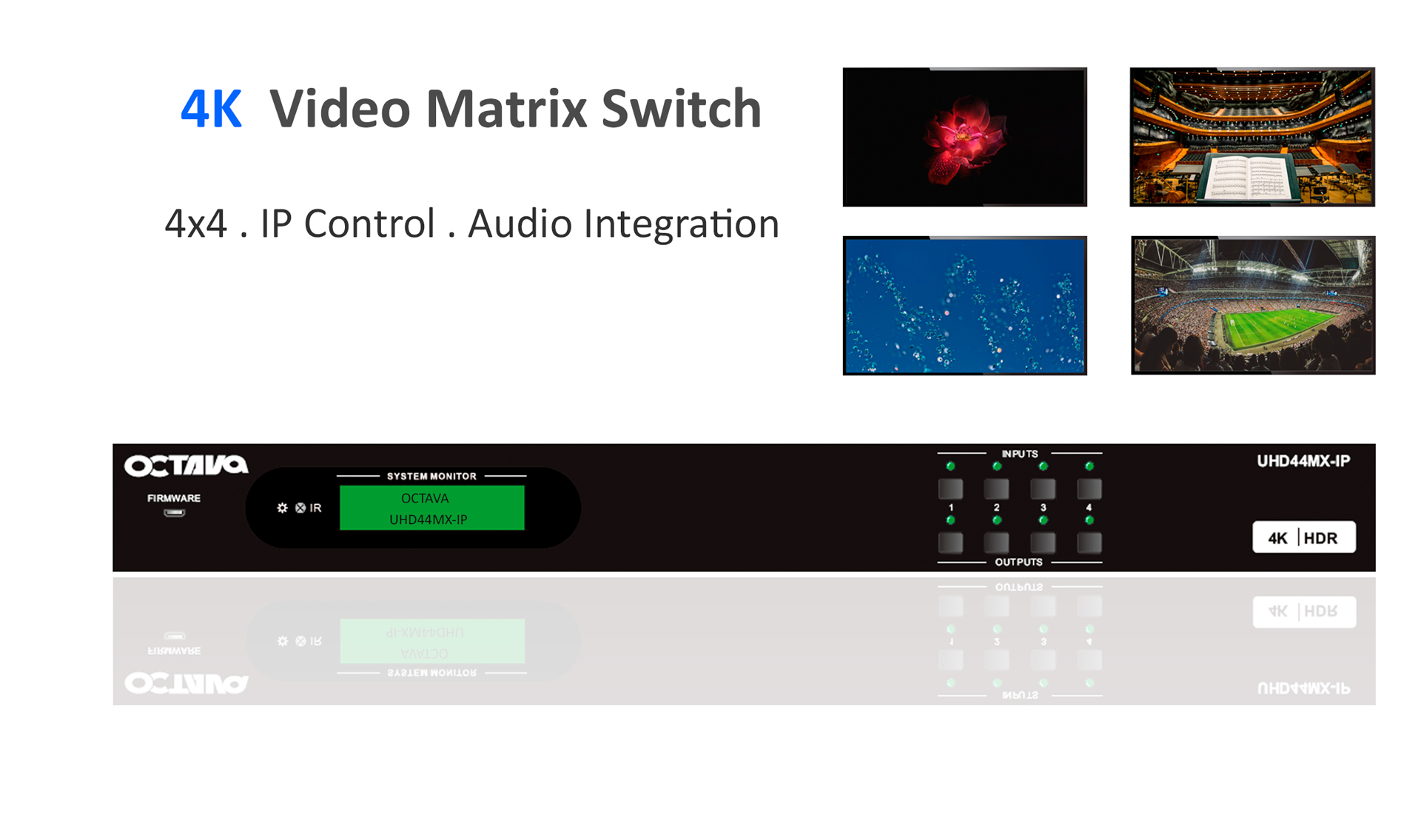 4x4 HDMI Matrix Switch-UHD44MX-IP